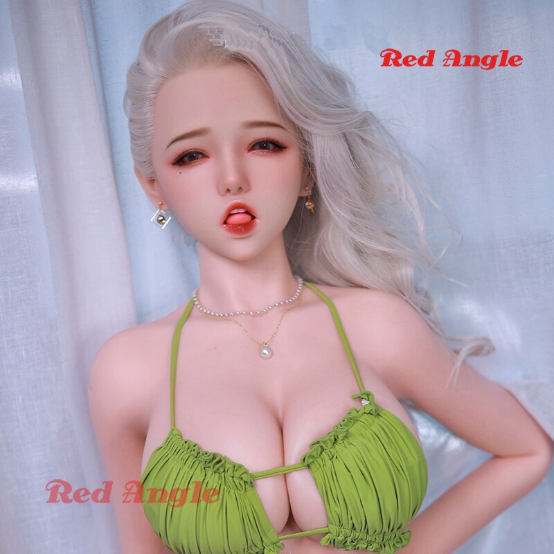 Red Realistic Corner Full Platinum Silicone Love Doll for Men with Implanted Hair, Japanese Real Doll for Men