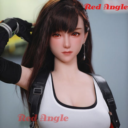 Realistic Red-Hued Full Platinum Silicone Sex Doll for Men with Rooted Hair Japanese Real Doll for Men