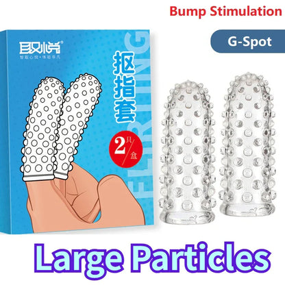 G Spot Finger Sleeve Massage Condoms Adult Toys for Women Masturbation Large Particles Flirting Sex Toys Juguetes Para Adultos