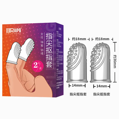 G Spot Finger Sleeve Massage Condoms Adult Toys for Women Masturbation Large Particles Flirting Sex Toys Juguetes Para Adultos