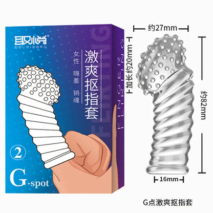 G Spot Finger Sleeve Massage Condoms Adult Toys for Women Masturbation Large Particles Flirting Sex Toys Juguetes Para Adultos
