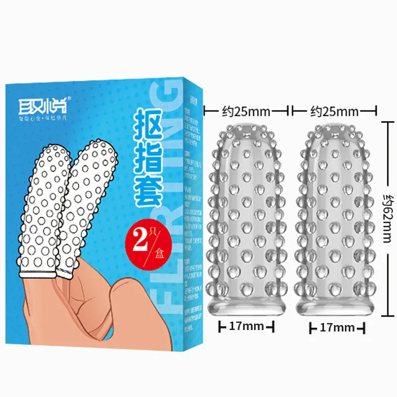 G Spot Finger Sleeve Massage Condoms Adult Toys for Women Masturbation Large Particles Flirting Sex Toys Juguetes Para Adultos