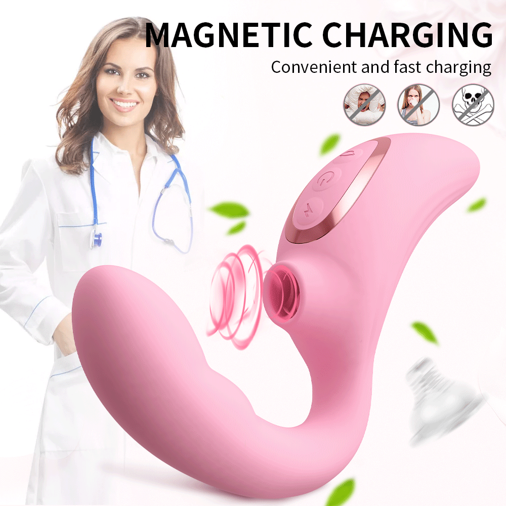 G Spot Clitoral Sucking Vibrator Dildo Vibrating Vaginal Stimulator with Anal Massager 5 + 10 Modes Adult Sex Toy for Women Couples