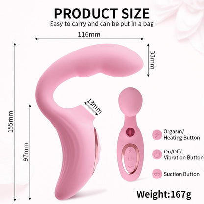 G Spot Clitoral Sucking Vibrator Dildo Vibrating Vaginal Stimulator with Anal Massager 5 + 10 Modes Adult Sex Toy for Women Couples