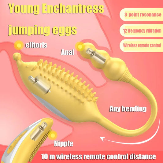 G-spot Bullet Vibrating Egg Vibrator Vagina Ball Ben Wa Balls Anal Nipple Stimulation Wireless Remote Adult Sex Toys For Women