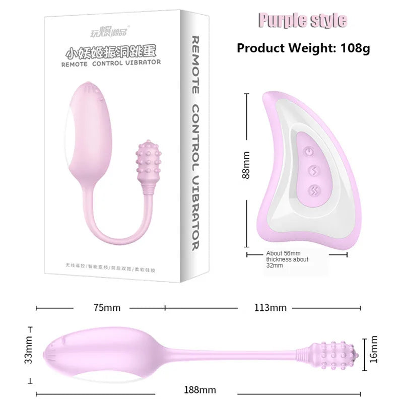 G-spot Bullet Vibrating Egg Vibrator Vagina Ball Ben Wa Balls Anal Nipple Stimulation Wireless Remote Adult Sex Toys For Women