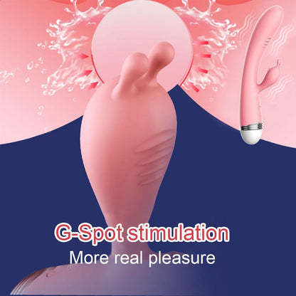 G-spot Rabbit Double Vibrator for Woman Strapon Masturbation Clitoris Stimulator Dildos Waterproof Rechargeable Adult Sex Toys