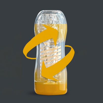 Galaku Durable Exercise Toy for Men, Vacuum Twisted Cup Vagina, Transparent Male Masturbator