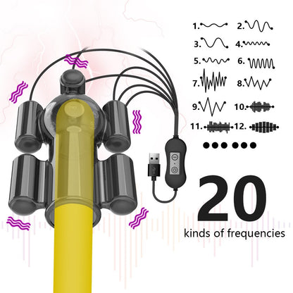 Effective Glans Vibrator Male Penis Trainer Sleeve Sex Toy for Men Delay Ejaculation Male Masturbation 20 Speeds