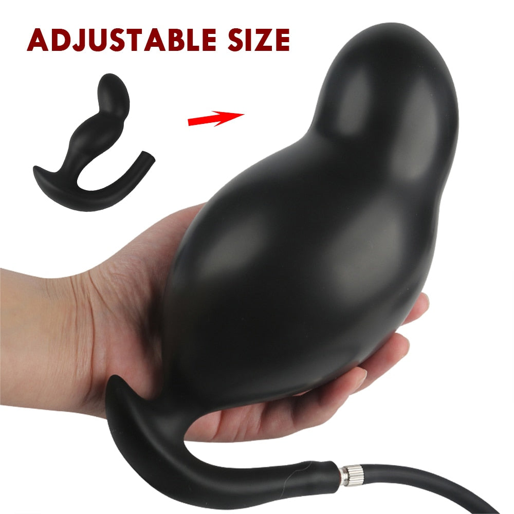 Go Out Double Layer Inflated Super Big Anal Plug Dildo Pump Butt Plug Anal Dilator Prostate Massage Extender Dilatador Sex Toys