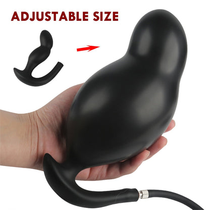 Go Out Double Layer Inflated Super Big Anal Plug Dildo Pump Butt Plug Anal Dilator Prostate Massage Extender Dilatador Sex Toys