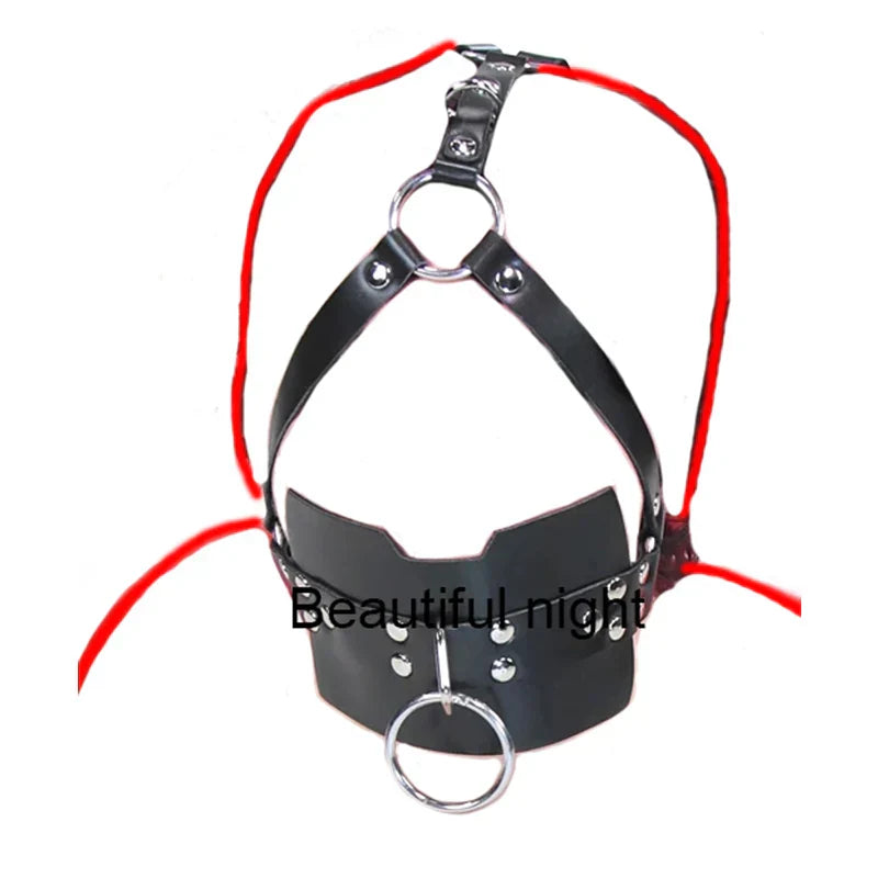 Ring/Spider/Ball Gag BDSM Leather Cover Mouth Mask Bondage. Muzzle Blindfold Restraints. SM Sex Toys For Couples