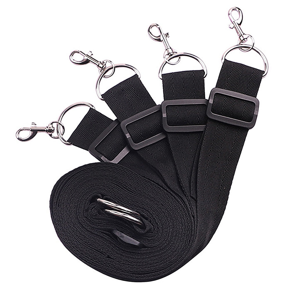 Bed Jam Sex Restraint Kit Adjustable Belt Nylon Handcuffs Ankle Cuffs Under Bed BDSM Bondage Erotic Toys Fixation Adult Game