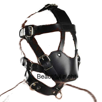 Ring/Spider/Ball Gag BDSM Leather Cover Mouth Mask Bondage. Muzzle Blindfold Restraints. SM Sex Toys For Couples