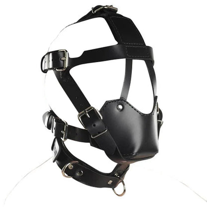 SM Leather Padded Hood Blindfold. Head Harness Mask Gag. BDSM Bondage. Sex Toys For Couples Accessories