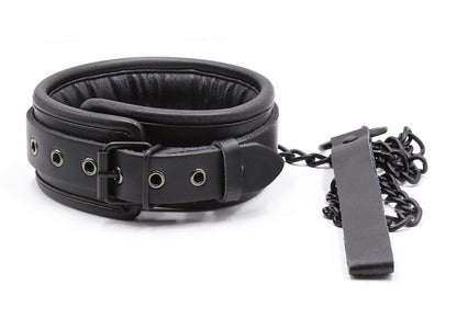 Bdsm Bondage Collar Genuine Leather and Iron Chain Link Metal Hole Slave Collars for Women Sex Toys for Couples Sex Restraints