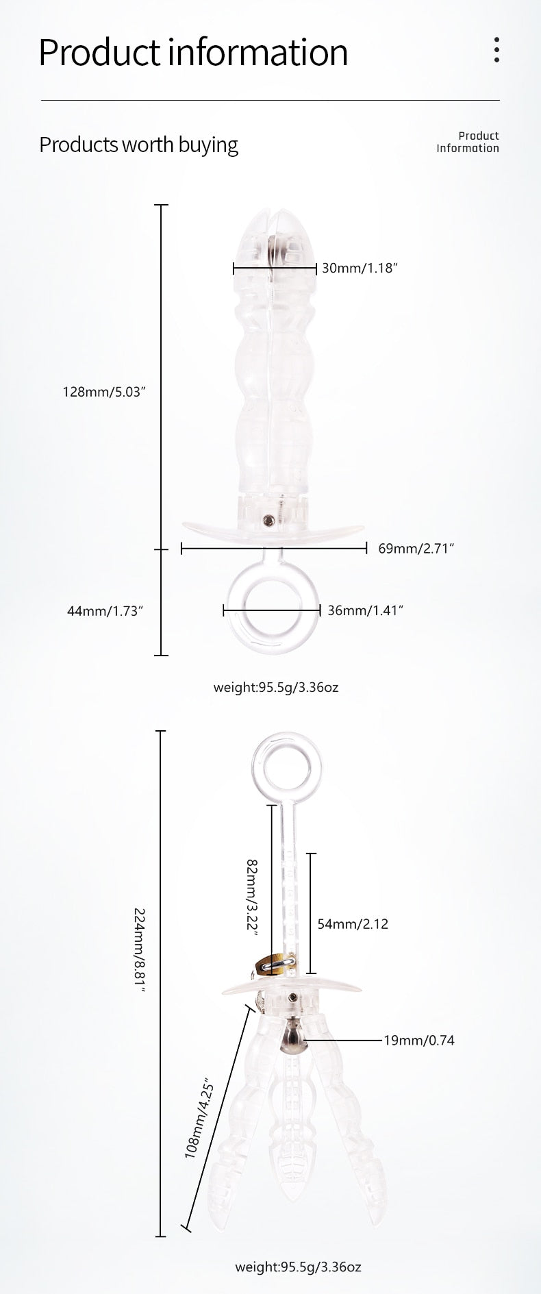 BDSM Anal Dilator Hollow Anal Plug Glowing Dildo Big Butt Plug with LED Buttplug Men Prostate Massage Sex Toys Vagina Extender
