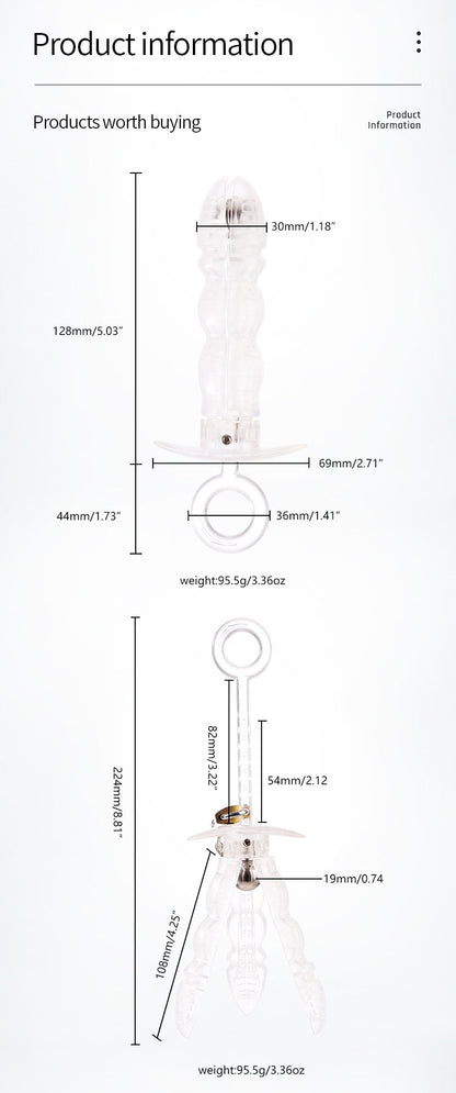 BDSM Anal Dilator Hollow Anal Plug Glowing Dildo Big Butt Plug with LED Buttplug Men Prostate Massage Sex Toys Vagina Extender