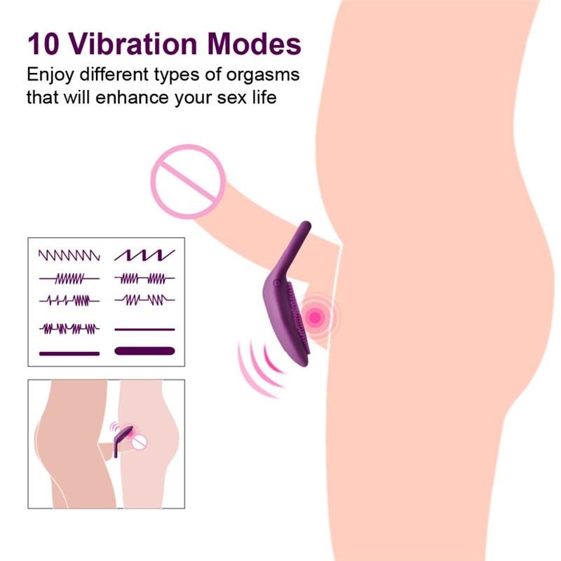 Penis Ring Vibrating Clitoris Stimulator G Spot Sex Toys for Couples Vibro Delay Lick Vagina Orgasm Lock Fine Sleeve Vibrator