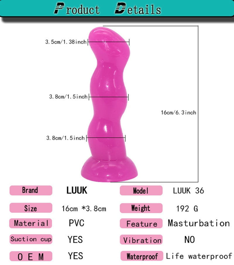 The Female Anal Plug Functional Masturbation Suction Cup Sex Toy for Men, Insert Vagina Anal Product Interest, Dildo, Hot Sale 2021