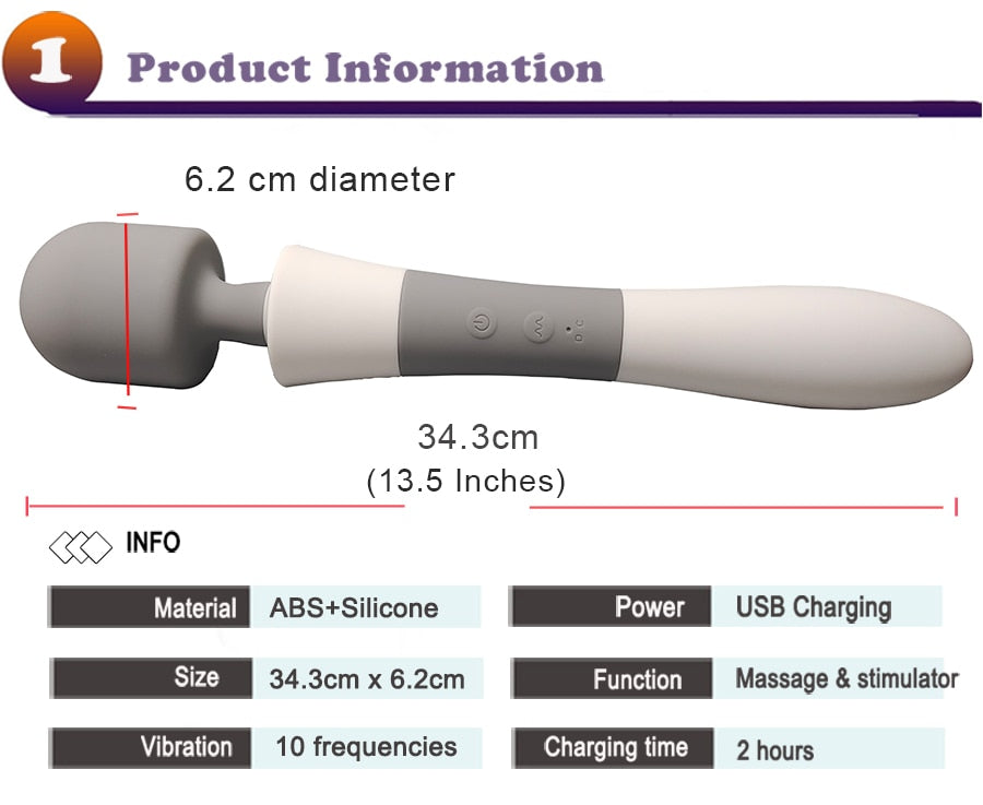 Huge Magic Wand Powerful Vibrators for Women Big AV Stick Female Clitoris G Spot Body Massager Adult Vibrator Sex Toys for Women