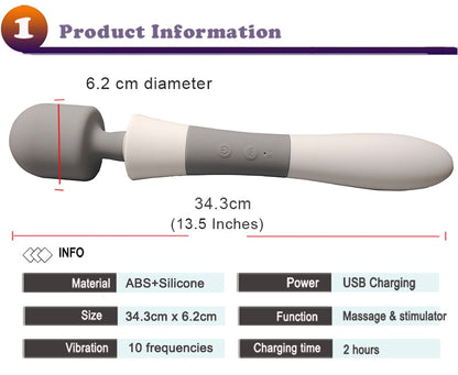 Huge Magic Wand Powerful Vibrators for Women, Big AV Stick Female Clitoris G Spot Body Massager, Adult Vibrator Sex Toys for Women