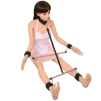 Sex Toys for Woman Bdsm Bondage Set Metal Butt Plug Nylon Restraint Belt Steel Pipe Erotic Handcuffs Adult Flirt Games