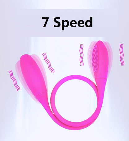 7 Speed Silicone Snaky Double Vibration USB Rechargeable G-spot Vibrator Bullet Adult Sex Products for Couple Toys
