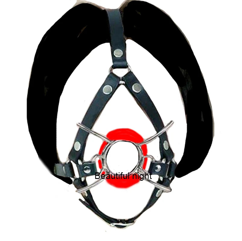 Ring/Spider/Ball Gag BDSM Leather Cover Mouth Mask Bondage. Muzzle Blindfold Restraints. SM Sex Toys For Couples