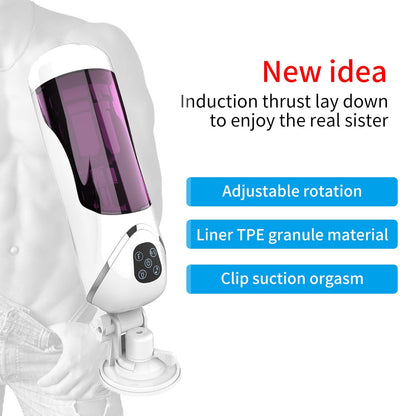 Powerful Automatic Telescopic Rotation Male Masturbator, Voice Interaction Masturbator Cup, Vagina Sex Toys for Men, Adult Sex Shop
