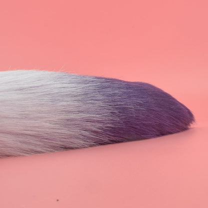 Metal with Gradient Color Fox Anal Plug Tail Flirting Anal Anal Plug Dilatation Ass Plug G-Spot Massage Masturbation Gay Sex Toys