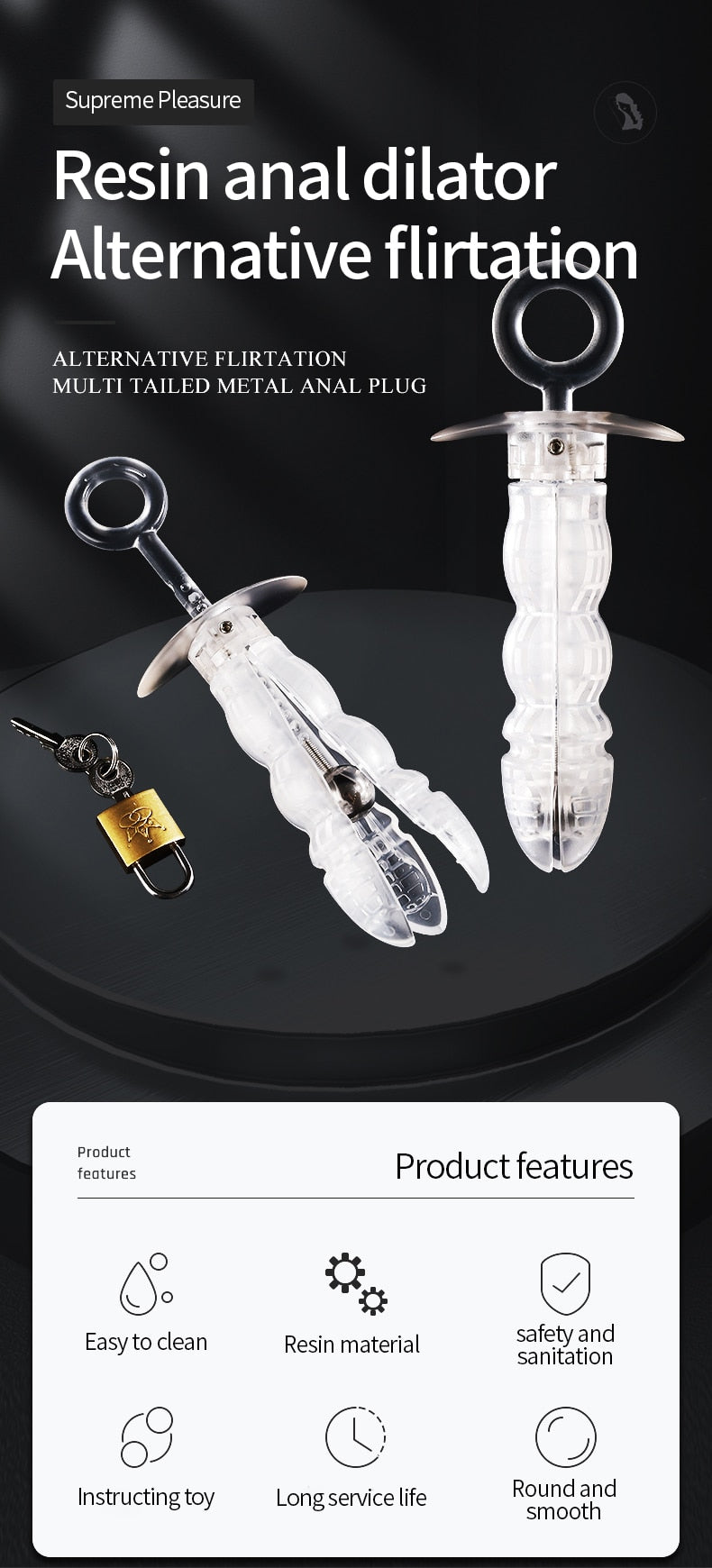 BDSM Anal Dilator Hollow Anal Plug Glowing Dildo Big Butt Plug with LED Buttplug Men Prostate Massage Sex Toys Vagina Extender