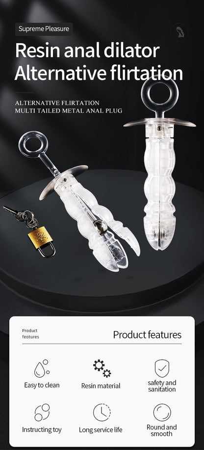 BDSM Anal Dilator Hollow Anal Plug Glowing Dildo Big Butt Plug with LED Buttplug Men Prostate Massage Sex Toys Vagina Extender