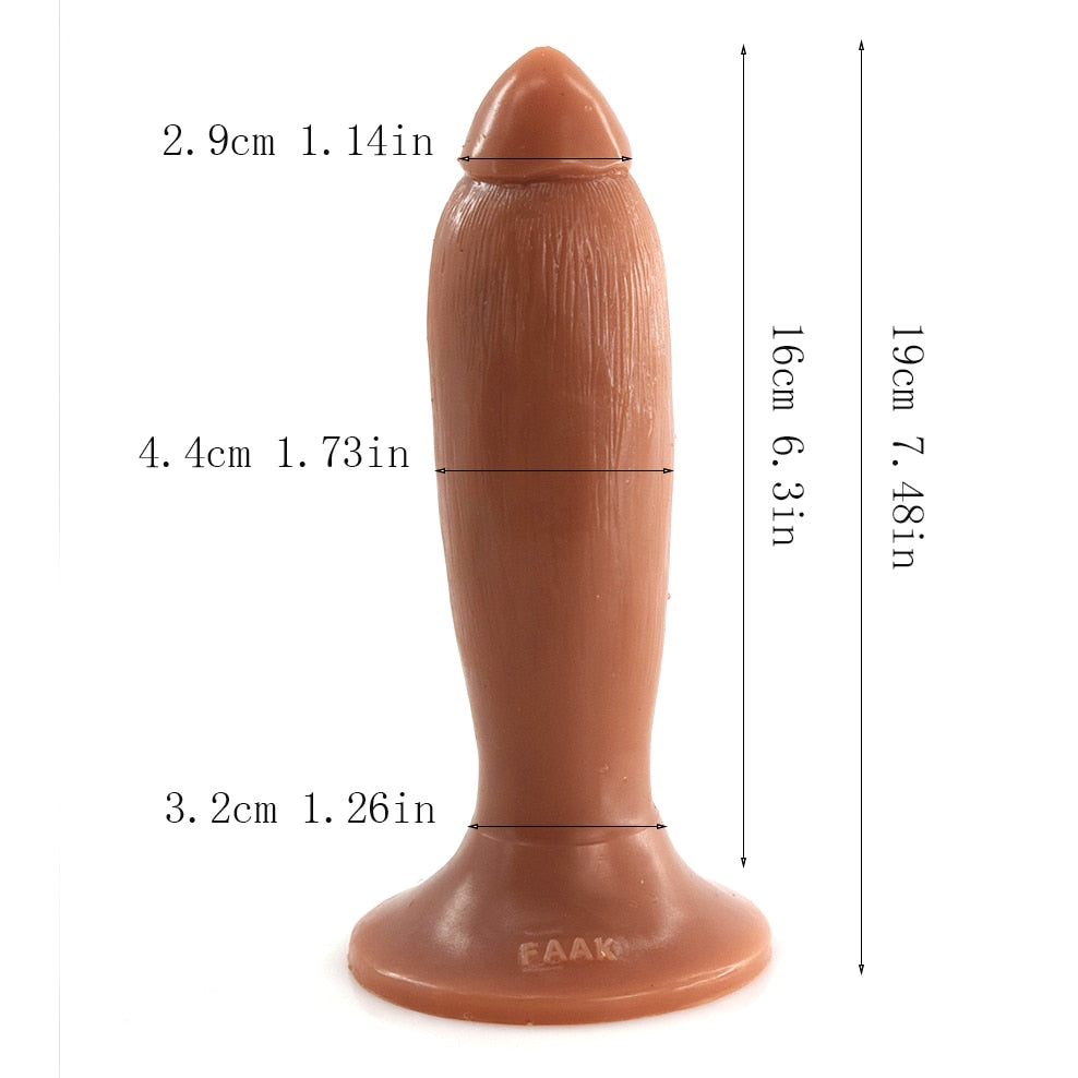 FAAK New Double Layer Silicone Butt Plug Soft Sucker Anal Dildo Male Masturbator Sex Toys Shop for Women Anus Vagina Stimulation