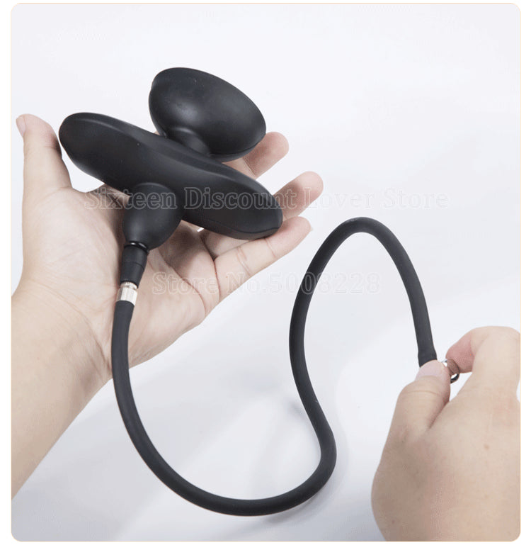 BDSM Super Huge Mouth Gag Strapless Inflatable Expansion Open Mouth Gag Restraint Bondage Adult Sex Toys for Women Couples Slave