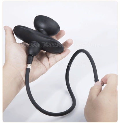 BDSM Super Huge Mouth Gag Strapless Inflatable Expansion Open Mouth Gag Restraint Bondage Adult Sex Toys for Women Couples Slave