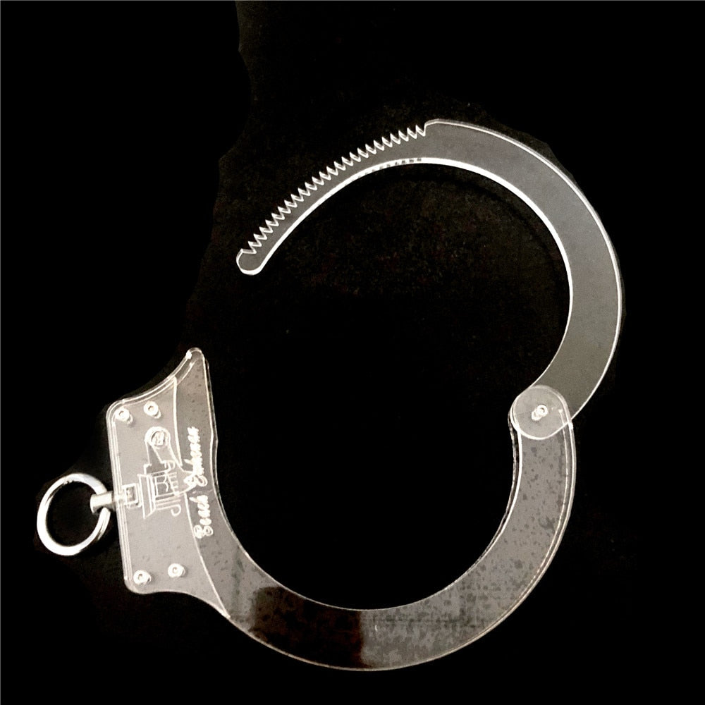 Latest Clear Crystal Adjustable Restraint Necklet Collar with Metal Ring Restraint Adult Bondage Bdsm Sex Toy for Male Female