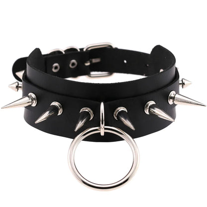 BDSM Different Style Fashion Punk Men Torques Necklace Gothic PU Leather Choker Collar Necklace Women Body Chain