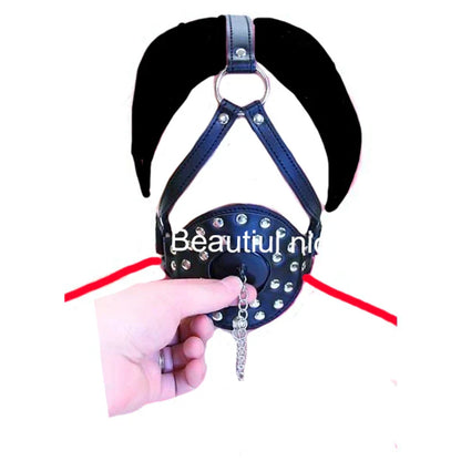 Ring/Spider/Ball Gag BDSM Leather Cover Mouth Mask Bondage. Muzzle Blindfold Restraints. SM Sex Toys For Couples