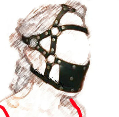 Ring/Spider/Ball Gag BDSM Leather Cover Mouth Mask Bondage. Muzzle Blindfold Restraints. SM Sex Toys For Couples