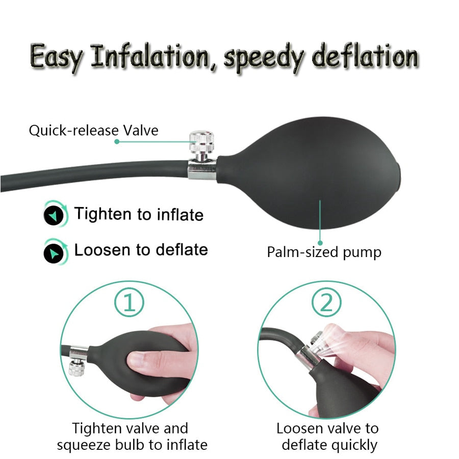 Silicone Inflatable Super Big Anal Plug Dildo 13cm Huge Anal Dilator Prostate Massager Anus Extender G Spot Stimulator Sex Toys
