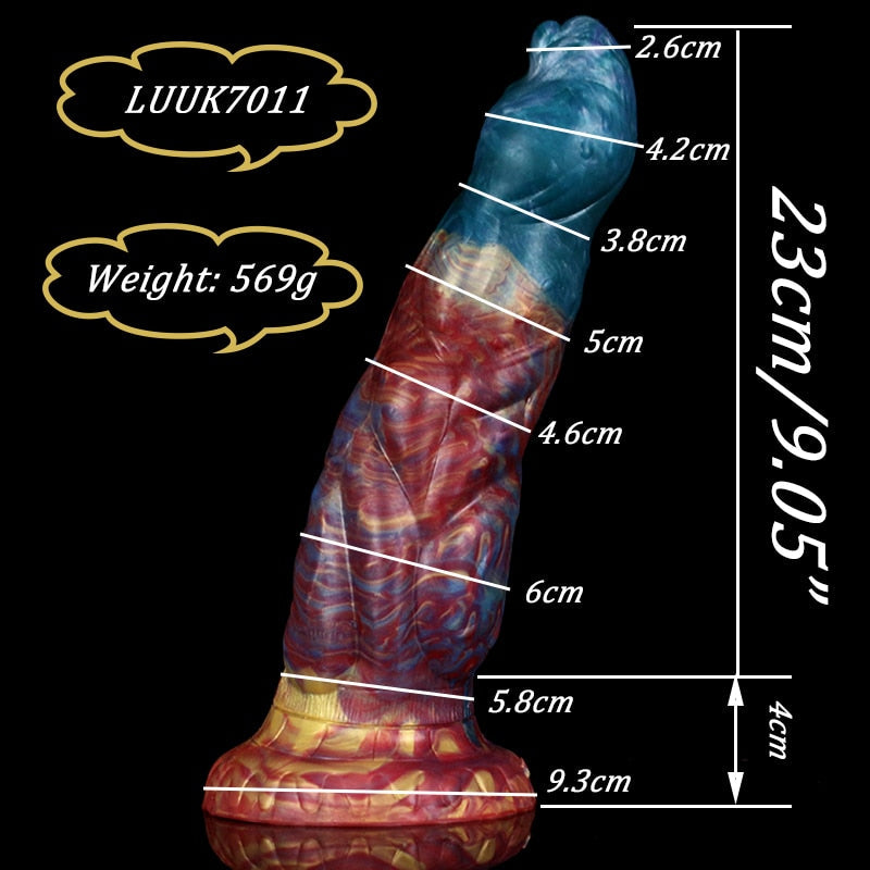 LUUK 6CM Thick Streamer Color Dildo Huge Glans Anal Plug with Powerful Suction Cup Sex Toys for Women Sexual Fantasy Products