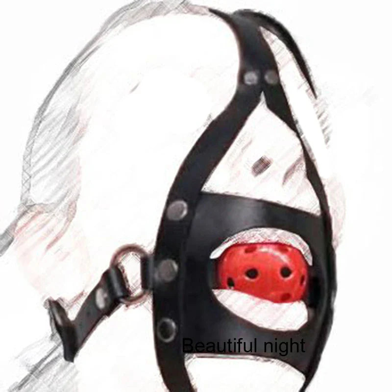 Ring/Spider/Ball Gag BDSM Leather Cover Mouth Mask Bondage. Muzzle Blindfold Restraints. SM Sex Toys For Couples