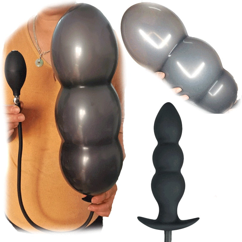 Silicone Inflatable Super Big Anal Plug Dildo 13cm Huge Anal Dilator Prostate Massager Anus Extender G Spot Stimulator Sex Toys