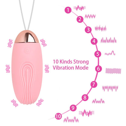 Wireless Remote Control 10-Frequency Jump Egg Vibrator USB Charging Sex Toys for Women Clitoris G-Spot Stimulating Vagina Massager
