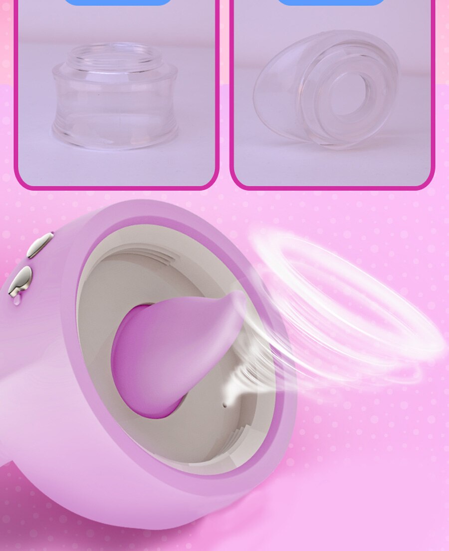 Leten Sucking Vibrator for Women - Tongue Lick, Nipple, Clit, Pussy, Oral, Blowjob, Clitoris Stimulator Sucker, Vibrating Sex Toy for Couples