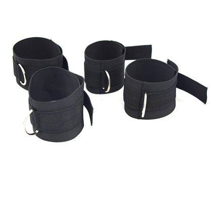 Bed Jam Sex Restraint Kit Adjustable Belt Nylon Handcuffs Ankle Cuffs Under Bed BDSM Bondage Erotic Toys Fixation Adult Game