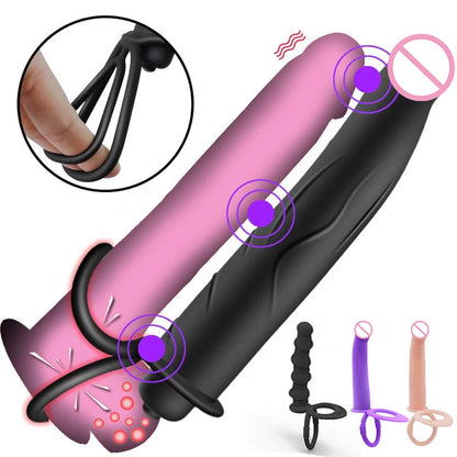 Adult Sexy Sex Toys for Women Couples BDSM Anal Butt Plug Penis Double Penetration Strap-on Dildo Vibrators G-Spot Vibrator Erotic Shop