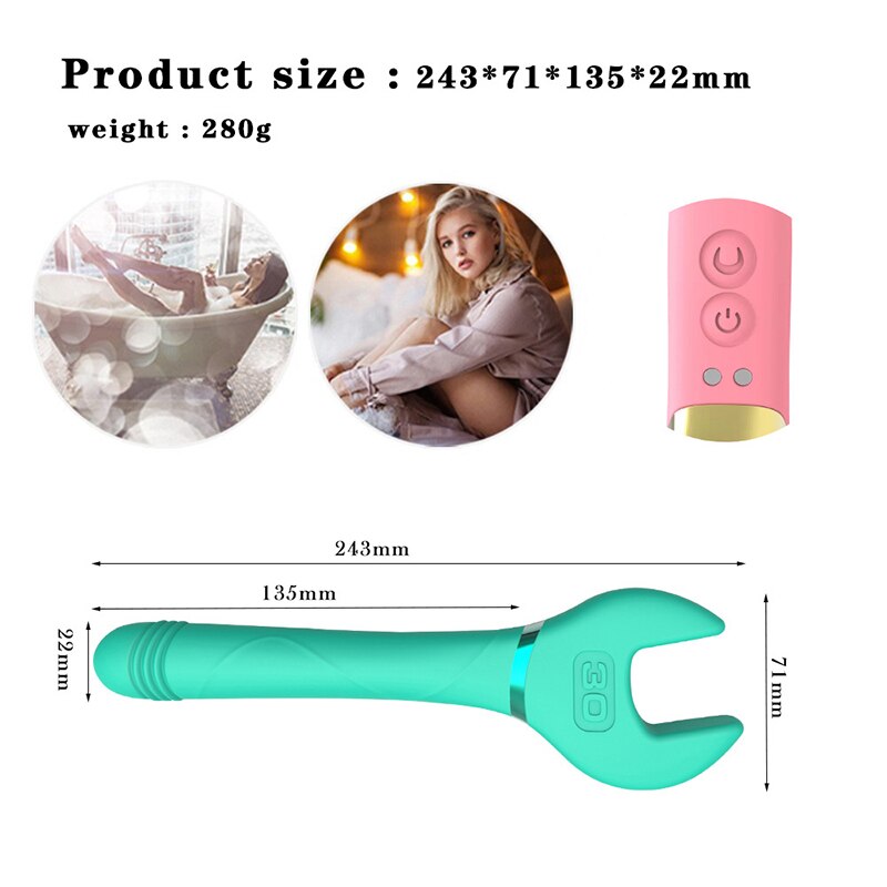 3 Colors Wrench Vibrators for Women's Nipple Clitoris Stimulator 10-Frequency Vibrating Massager Female Masturbator