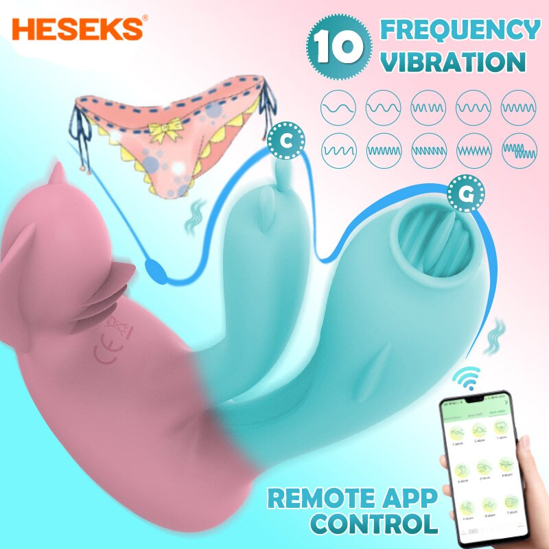 APP Control Female Vibrators Tongue Licking Clitoris Stimulator G Spot Massager Vibrating Female Masturbation